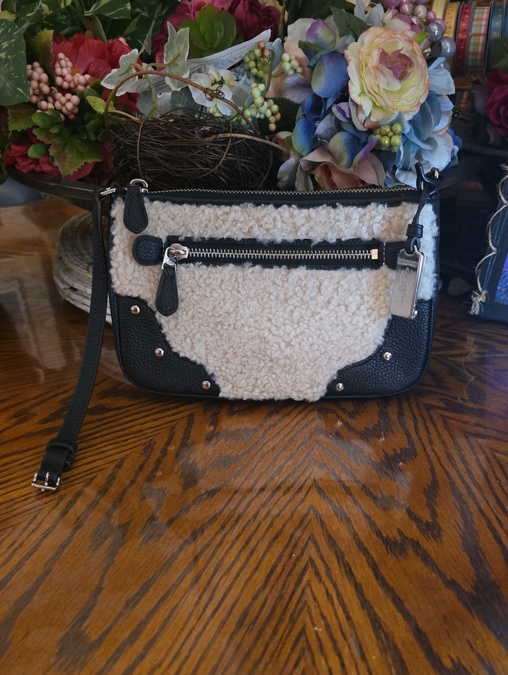 Coach Shearling Small Clutch